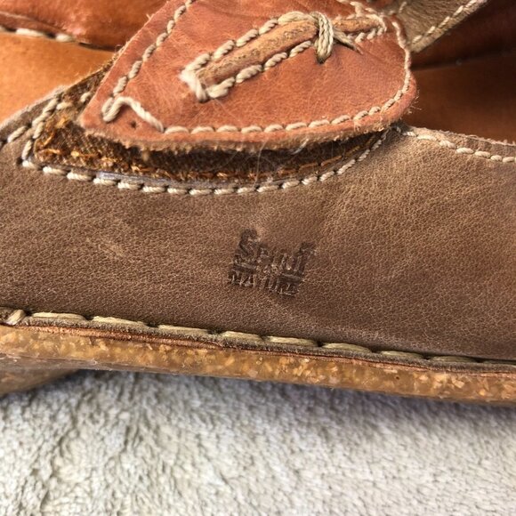 Josef Seibel Brown Leather Slip On Mules Size 38 (7.5 US) - Picture 10 of 16